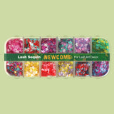 12 Grids Mix Color Shape Lash Sequins for Lash Nail Art