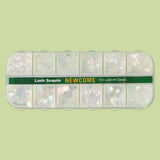 12 Grids Mix Color Shape Lash Sequins for Lash Nail Art