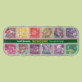 12 Grids Mix Color Shape Lash Sequins for Lash Nail Art