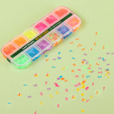 12 Grids Mix Color Shape Lash Sequins for Lash Nail Art