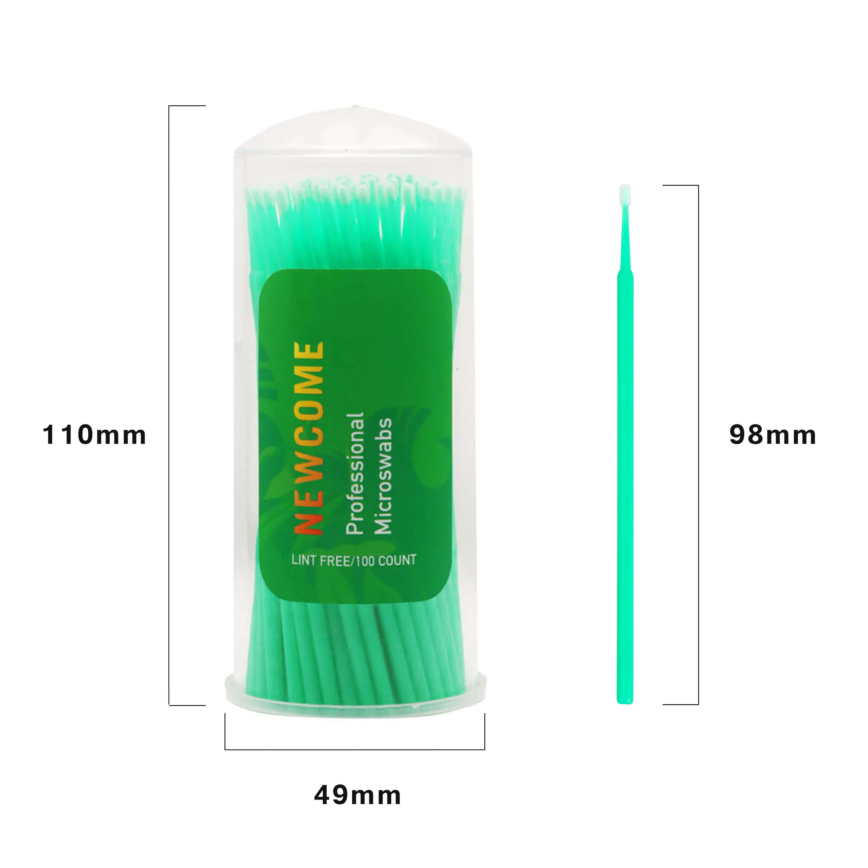 100PCS Micro Tip Professional Lint Free Microswabs newcomelashes