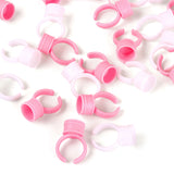 100 PCS Deep Surface Glue Cups Ring Medium Size newcomelashes