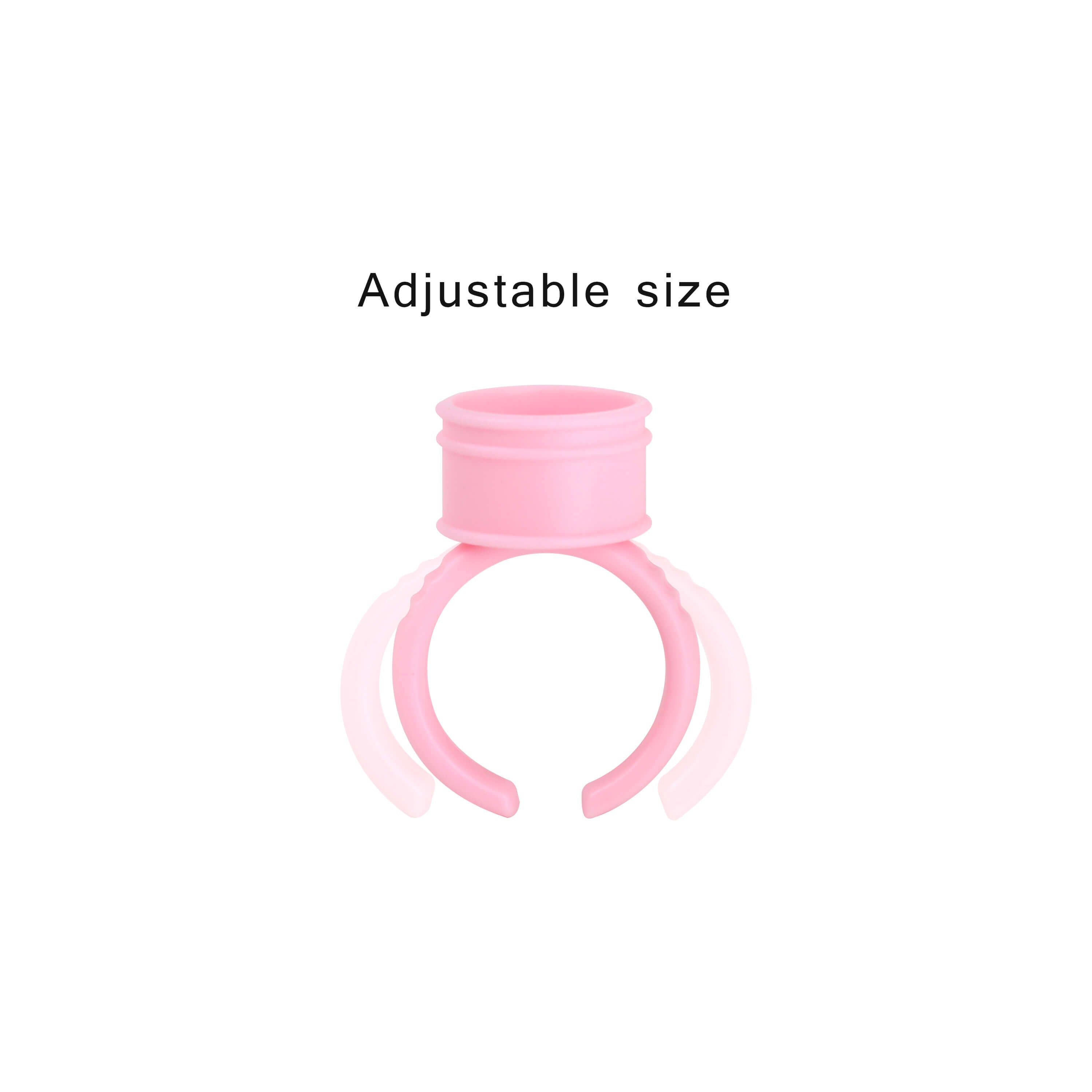 100 PCS Deep Surface Glue Cups Ring Medium Size newcomelashes