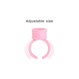 100 PCS Deep Surface Glue Cups Ring Medium Size newcomelashes