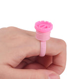 100 PCS Deep Surface Glue Cups Ring Medium Size newcomelashes