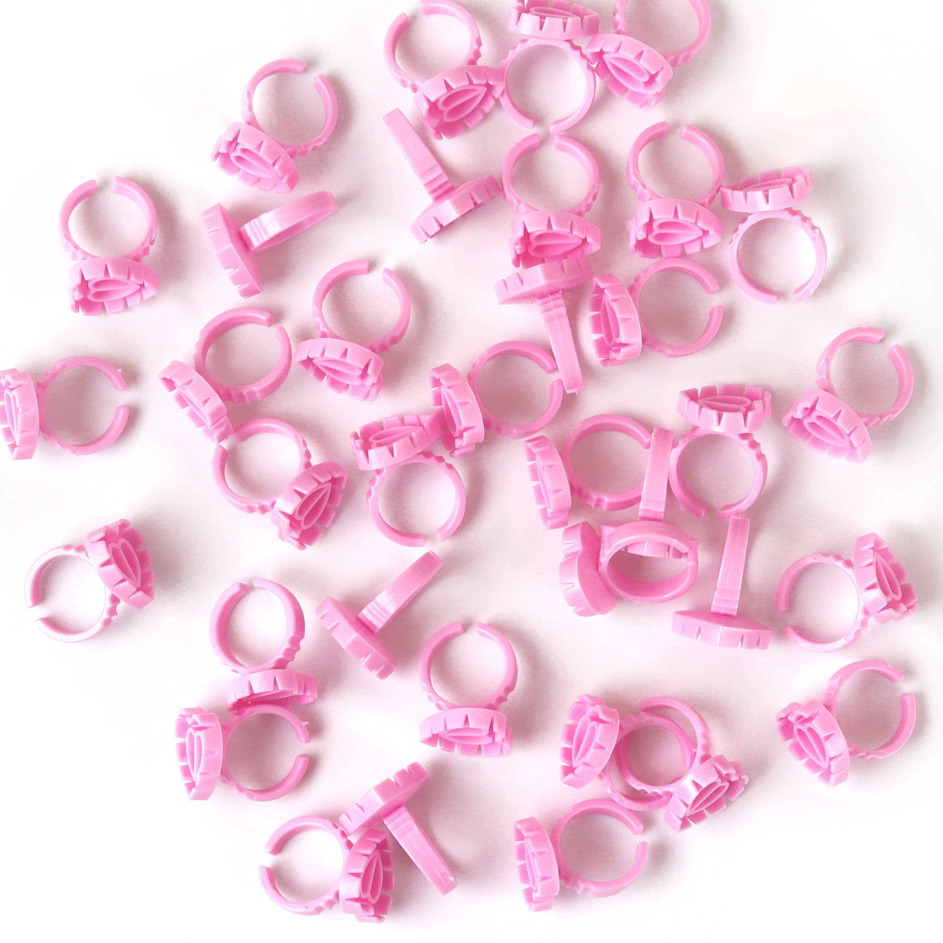 100 PCS Sweet Heart V-Shaped Glue Cups Ring newcomelashes