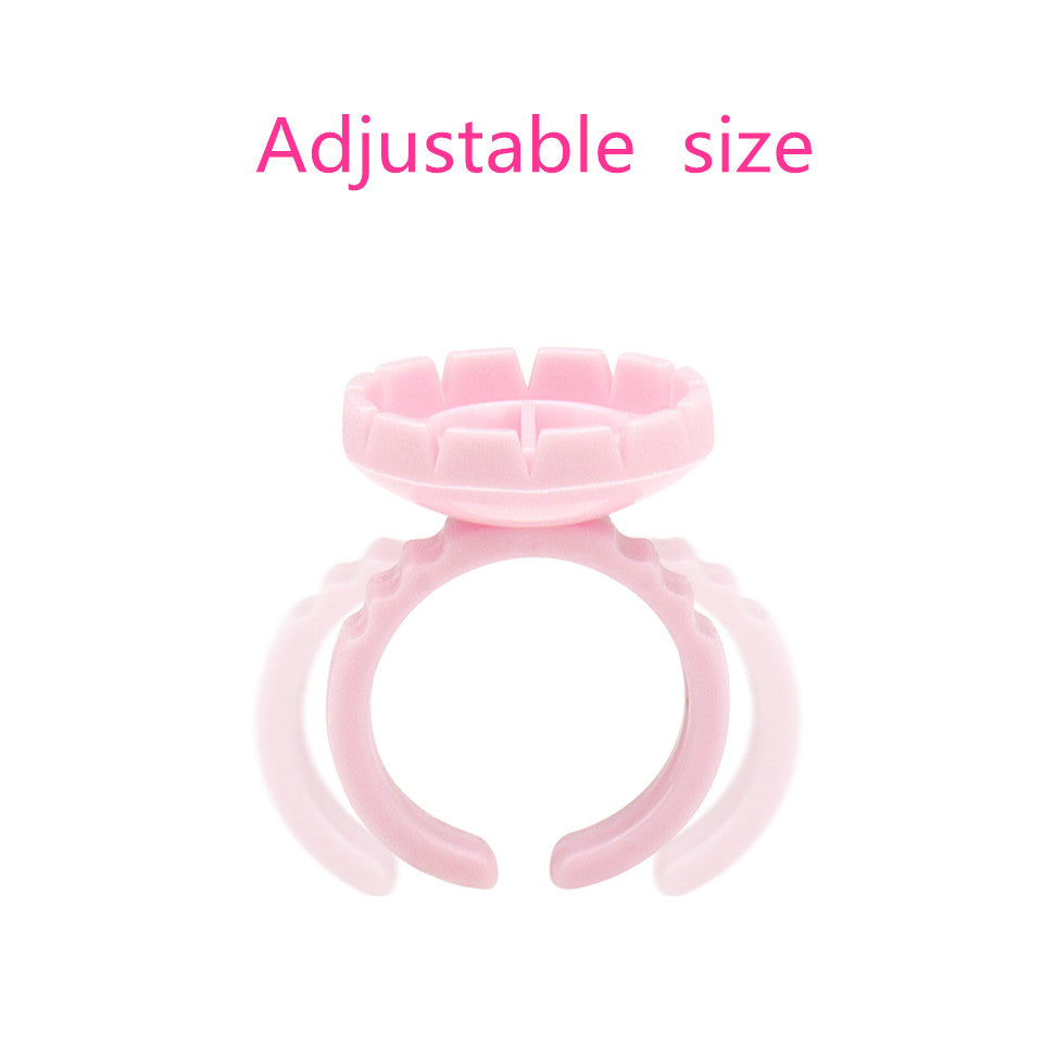 100 PCS Sweet Heart V-Shaped Glue Cups Ring newcomelashes
