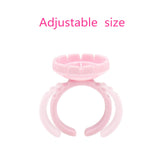 100 PCS Sweet Heart V-Shaped Glue Cups Ring newcomelashes