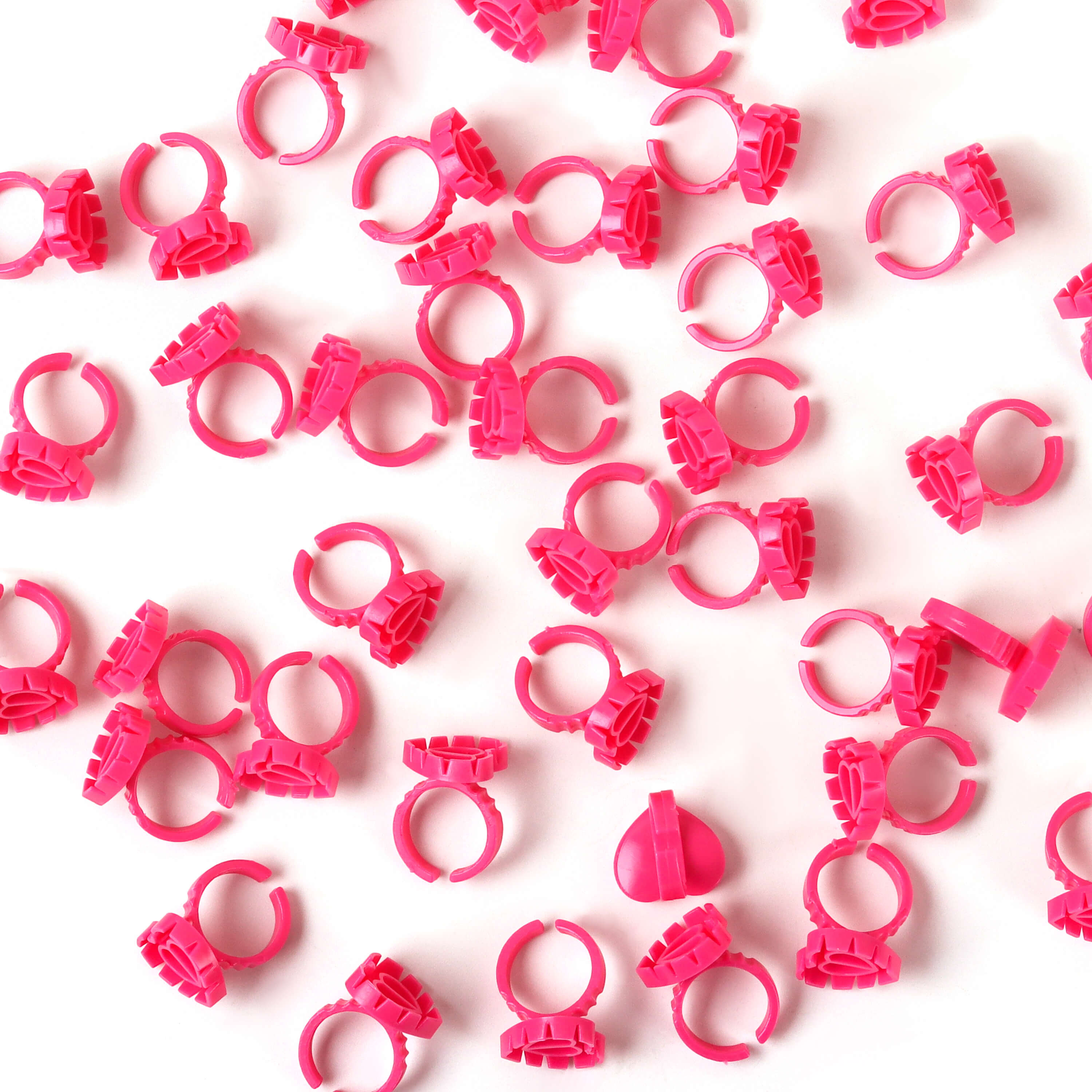 100 PCS Sweet Heart V-Shaped Glue Cups Ring newcomelashes