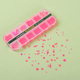 12 Grids Mix Color Shape Lash Sequins for Lash Nail Art