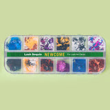 12 Grids Mix Color Shape Lash Sequins for Lash Nail Art