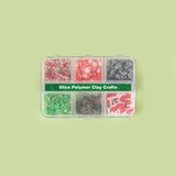 6 Girds Mix Color Shape Slice Polymer Soft Clay Crafts for Nails newcomelashes