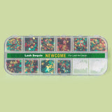 12 Grids Mix Color Shape Lash Sequins for Lash Nail Art