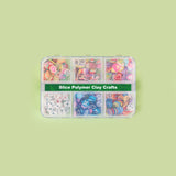6 Girds Mix Color Shape Slice Polymer Soft Clay Crafts for Nails newcomelashes