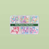6 Girds Mix Color Shape Slice Polymer Soft Clay Crafts for Nails