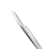 Silver 45 Degree Tweezers newcomelashes