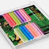 Neon Crystal Rainbow Lashes Mixed Color 0.07MM newcomelashes