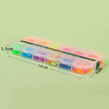 12 Grids Mix Color Shape Lash Sequins for Lash Nail Art