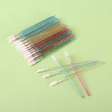 50PCS Lash Lipstick Brush Crystal Lint Free Applicators