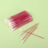 50PCS Lash Lipstick Brush Crystal Lint Free Applicators